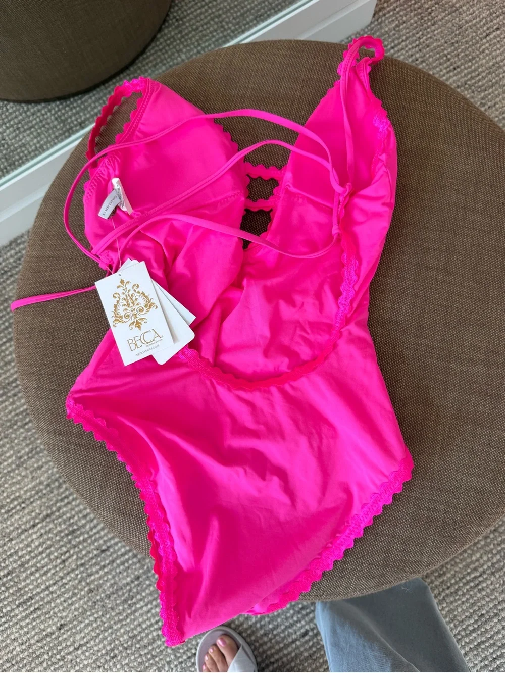BECCA Kids Neon Pink One-Piece Swimsuit